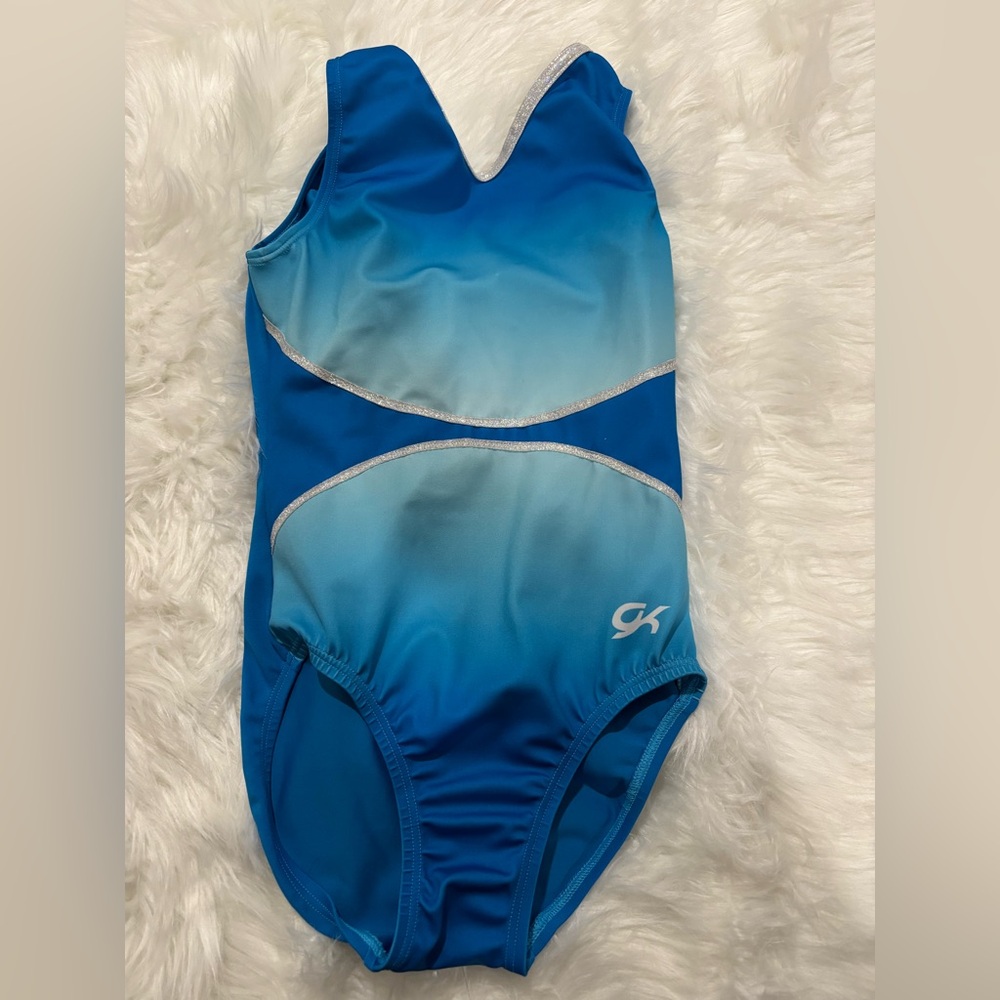 GK Blue and White Leotard